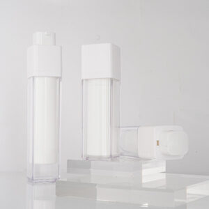 Square Acrylic Airless Lotion Pump Bottle