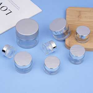 glass cosmetics cream jar