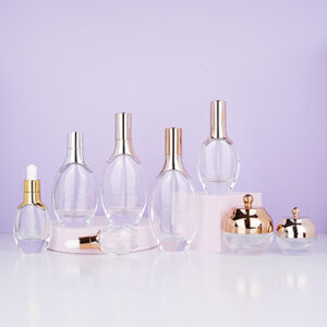 luxury clear glass cosmetic bottles