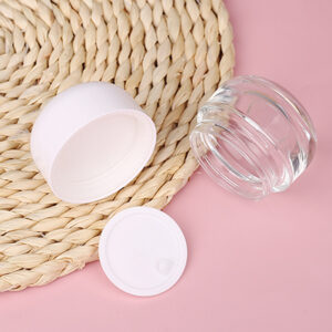 Glass Cosmetic Pump Head Bottle Cream Jar