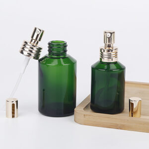 Green Glass Cosmetic Bottle Packaging