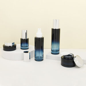 cylinder gradient glass cosmetic bottle set