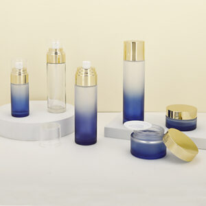 Empty Cylinder Glass Bottles for Cosmetics