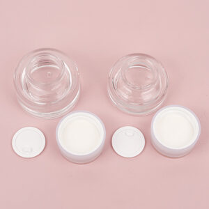 Empty Transparent Cosmetic Pump Bottle Cream Jar