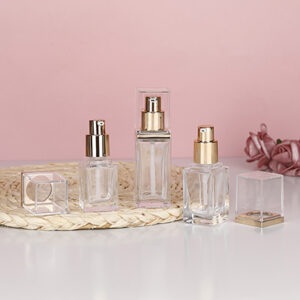 square clear foundation pump head cosmetics bottle