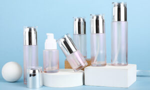 Pearlescent Pigments glass cosmetics bottle