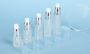 matte glass skin care pump bottle