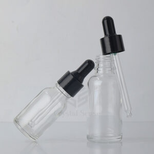 glass clear essential oil bottle