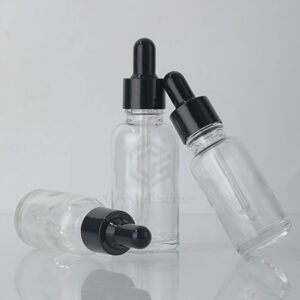 glass clear essential oil bottle