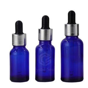 blue glass dropper bottles for essential oil