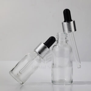 glass clear essential oil dropper bottle