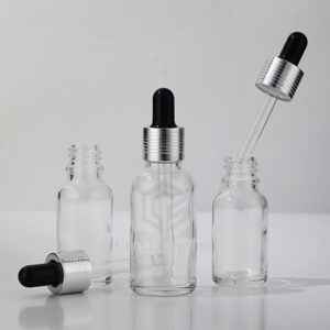 glass clear essential oil dropper bottle