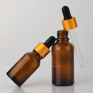 essential oil amber glass bottle