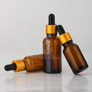 essential oil amber glass bottle