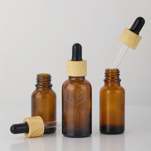 glass amber bottle for essential oil