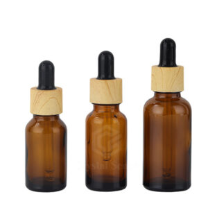 glass amber bottle for essential oil
