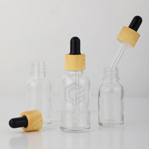 clear glass bottles with dropper for essential oil