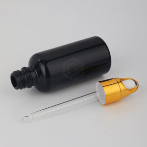 glass black bottle for essentials oils