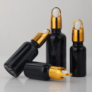 glass black bottle for essentials oils