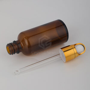 amber hair oil bottle