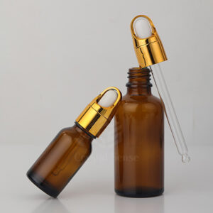 amber hair oil bottle