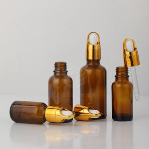 amber hair oil bottle