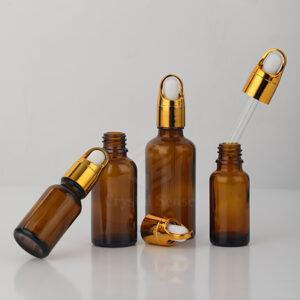 amber hair oil bottle