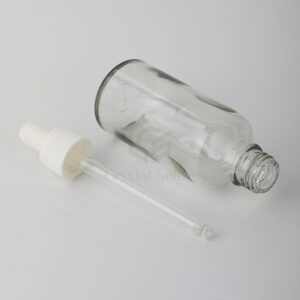 essential oil clear glass bottle with dropper