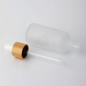 essential oil bamboo cap dropper glass bottles