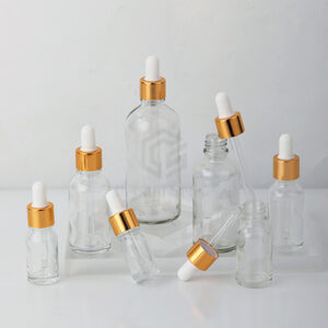 glass essential oil face serum dropper bottle