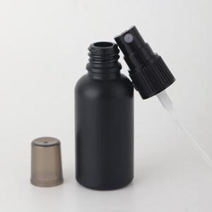 black frosted spray bottle