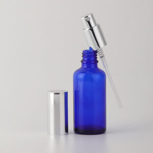 cobalt blue glass spray bottle