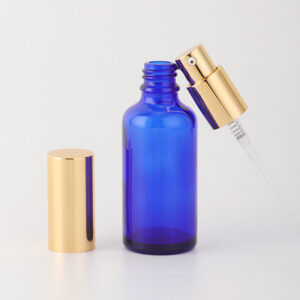 glass pump bottle for lotion and serum cream jar