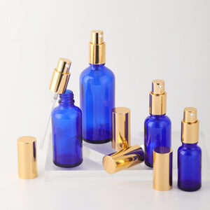 glass pump bottle for lotion and serum cream jar