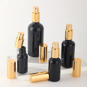 cosmetic glass bottle serum pump bottle