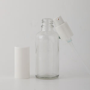 transparent glass serum bottle