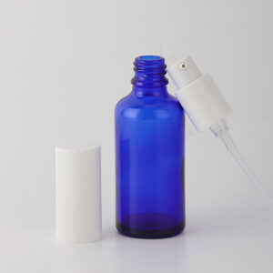 glass hair serum bottle