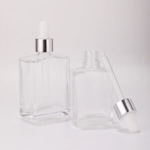 square serum glass bottle