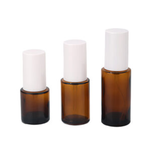 cosmetic skin care serum glass pump bottle