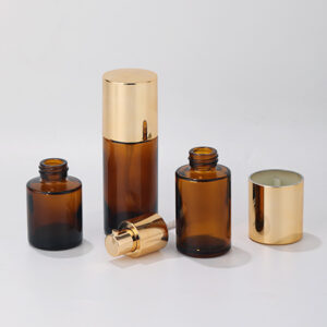 skincare serum glass pump bottle packaging