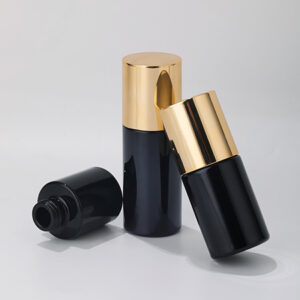 glass cosmetic bottle packaging with pump