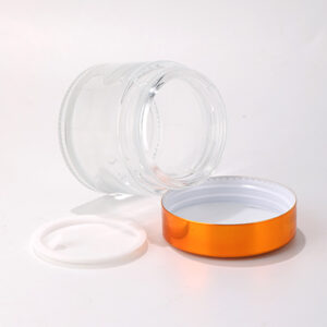 skincare cream glass cosmetic jar