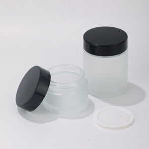glass bottle face cream cosmetics jar