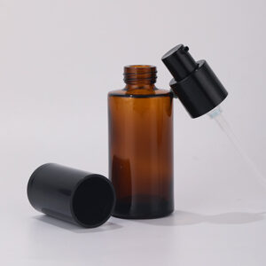 glass cosmetic serum bottle