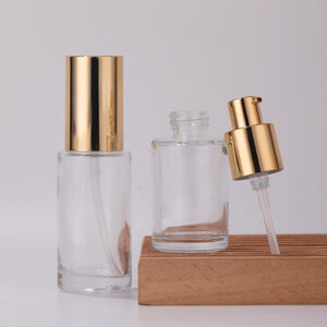 skin care serum glass bottle with pump