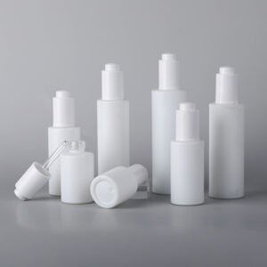 push button cosmetic glass dropper bottle