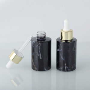 glass bottle of cosmetics serum