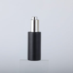 matte black glass dropper bottle