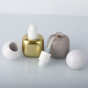 pump cosmetic glass bottle