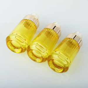 push button glass dropper serum bottle